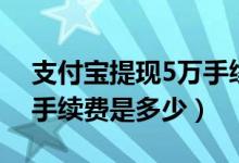 支付寶提現5萬手續(xù)費多少（支付寶提現5萬手續(xù)費是多少）
