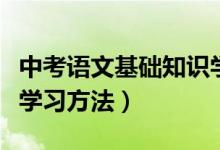 中考語文基礎知識學習方法(中考語文有哪些學習方法)