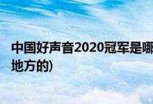 中國(guó)好聲音2020冠軍是哪里人(中國(guó)好聲音2020冠軍是哪個(gè)地方的)