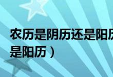 農(nóng)歷是陰歷還是陽歷簡(jiǎn)單理解（農(nóng)歷是陰歷還是陽歷）