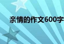親情的作文600字(有關親情作文范文)