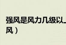 強(qiáng)風(fēng)是風(fēng)力幾級(jí)以上的風(fēng)（強(qiáng)風(fēng)是風(fēng)力幾級(jí)的風(fēng)）