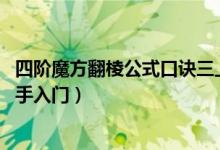 四階魔方翻棱公式口訣三上三下（魔方教程公式口訣七步 新手入門(mén)）