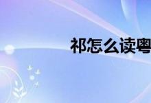 祁怎么讀粵語(yǔ)（祁怎么讀）