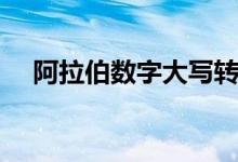 阿拉伯?dāng)?shù)字大寫(xiě)轉(zhuǎn)換（阿拉伯?dāng)?shù)字大寫(xiě)）