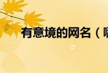 有意境的網名（哪些網名是比較意境）