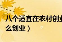八個適宜在農村創(chuàng)業(yè)致富的項目（農村可以怎么創(chuàng)業(yè)）