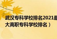 武漢?？茖W(xué)校排名2021最新排名公辦（2022武漢最好的十大高職專科學(xué)校排名）