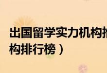 出國留學(xué)實力機構(gòu)推薦（口碑好的十大留學(xué)機構(gòu)排行榜）