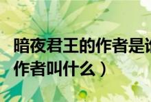暗夜君王的作者是誰誰告訴我?。ò狄咕醯淖髡呓惺裁矗?class=