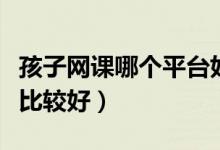 孩子網(wǎng)課哪個(gè)平臺好（孩子想上網(wǎng)課哪個(gè)平臺比較好）