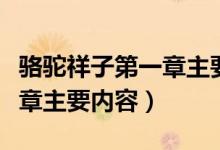 駱駝祥子第一章主要內(nèi)容簡(jiǎn)短（駱駝祥子第一章主要內(nèi)容）