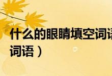 什么的眼睛填空詞語一個(gè)字（什么的眼睛填空詞語）