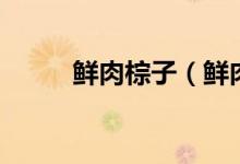 鮮肉棕子（鮮肉粽子怎么腌制？）