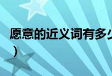 愿意的近義詞有多少個（愿意的近義詞是什么）