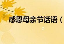 感恩母親節(jié)話語（感恩母親節(jié)話語大全）
