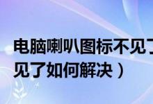 電腦喇叭圖標(biāo)不見(jiàn)了怎么辦（電腦喇叭圖標(biāo)不見(jiàn)了如何解決）
