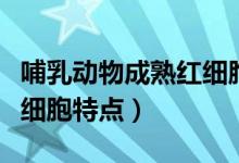 哺乳動物成熟紅細胞的特點（哺乳動物成熟紅細胞特點）