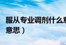 服從專業(yè)調(diào)劑什么意思啊（服從專業(yè)調(diào)劑什么意思）