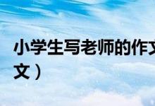 小學生寫老師的作文（小學生寫老師的作文范文）