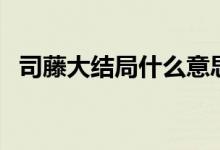 司藤大結(jié)局什么意思（司藤大結(jié)局有幾個）