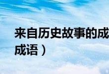 來(lái)自歷史故事的成語(yǔ)30條（來(lái)自歷史故事的成語(yǔ)）