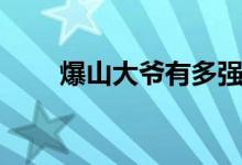 爆山大爺有多強（爆山大爺什么梗）
