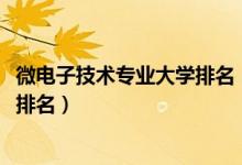 微電子技術(shù)專(zhuān)業(yè)大學(xué)排名（2022微電子科技與工程專(zhuān)業(yè)大學(xué)排名）