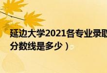 延邊大學(xué)2021各專業(yè)錄取分數(shù)線（2021延邊大學(xué)各省錄取分數(shù)線是多少）
