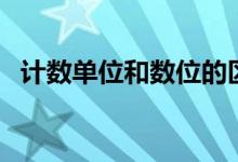 計數單位和數位的區(qū)別（計數單位是什么）