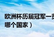 歐洲杯歷屆冠軍一覽表（第一屆歐洲杯冠軍是哪個(gè)國(guó)家）