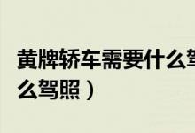 黃牌轎車(chē)需要什么駕照能開(kāi)（黃牌轎車(chē)需要什么駕照）