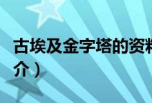古埃及金字塔的資料（關(guān)于古埃及金字塔的簡介）