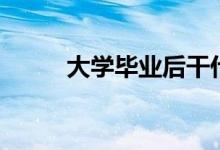 大學(xué)畢業(yè)后干什么（出路有哪些）