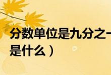 分數(shù)單位是九分之一的最小帶分數(shù)（分數(shù)單位是什么）