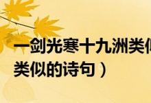 一劍光寒十九洲類似的古詩(shī)（一劍光寒十九洲類似的詩(shī)句）