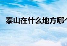 泰山在什么地方哪個(gè)?。ㄌ┥皆谑裁吹胤剑?class=