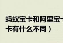 螞蟻寶卡和阿里寶卡區(qū)別（螞蟻寶卡和阿里寶卡有什么不同）