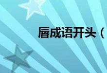 唇成語開頭（唇字開始的成語）