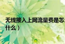 無線接入上網流量費是怎么產生的（無線接入上網流量費是什么）