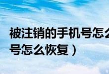 被注銷的手機號怎么才能夠看（被注銷的手機號怎么恢復(fù)）