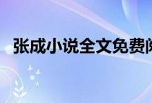 張成小說全文免費(fèi)閱讀（張成小說叫什么）