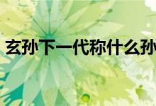 玄孫下一代稱什么孫（玄孫下一代稱什么孫）