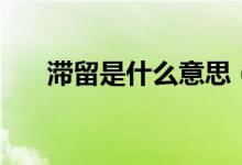 滯留是什么意思（滯留是什么意思?。?class=