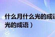 什么月什么光的成語(yǔ)瘋狂猜成語(yǔ)(什么月什么光的成語(yǔ))