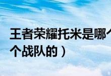 王者榮耀托米是哪個(gè)戰(zhàn)隊(duì)（王者榮耀托米是哪個(gè)戰(zhàn)隊(duì)的）