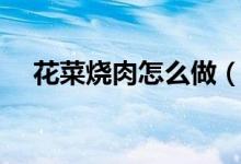 花菜燒肉怎么做（花菜炒肉的做法介紹）