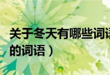 關(guān)于冬天有哪些詞語(yǔ)有哪些（什么的冬天合適的詞語(yǔ)）