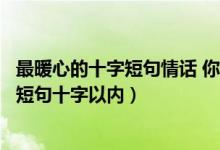 最暖心的十字短句情話(huà) 你最?lèi)?ài)哪一句（情話(huà)大全最暖心浪漫短句十字以?xún)?nèi)）