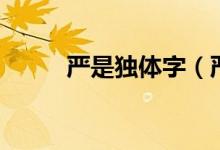 嚴(yán)是獨(dú)體字（嚴(yán)是獨(dú)體字結(jié)構(gòu)嗎）